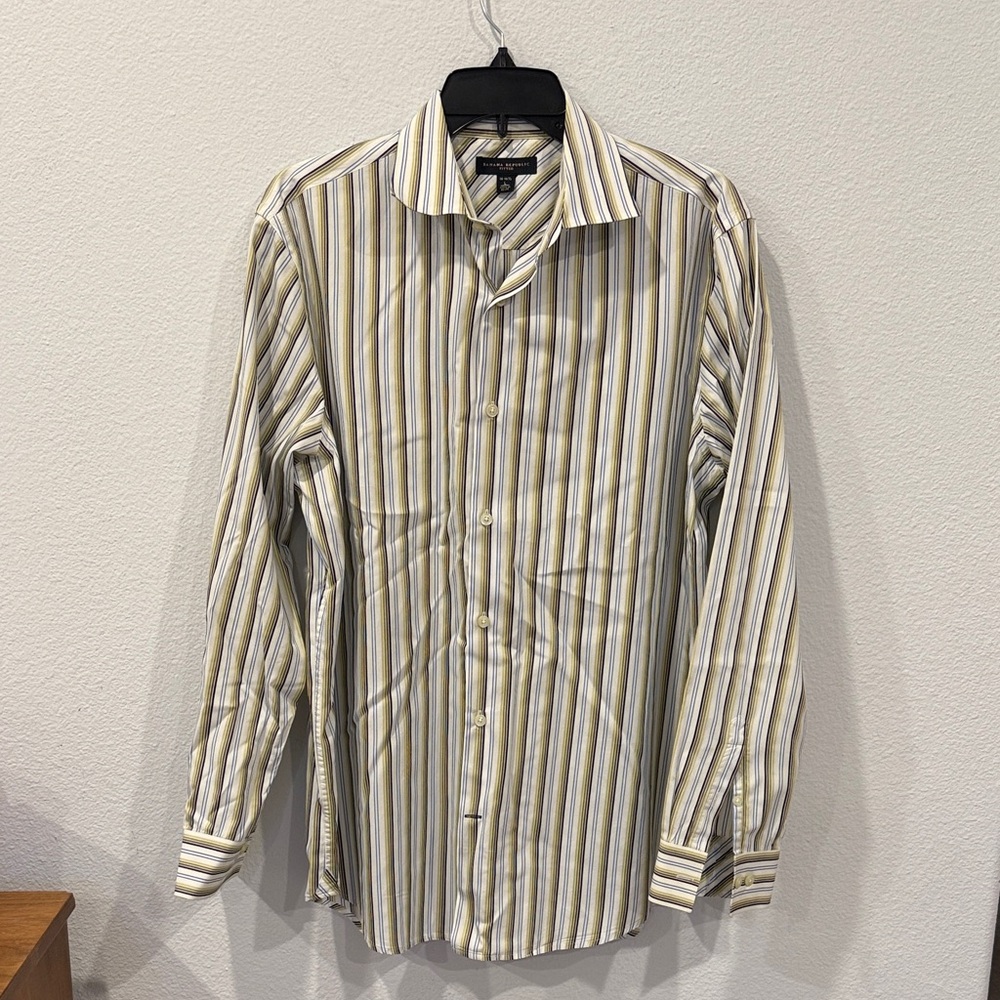 Banana Republic Men's Striped Shirt - large size 16-16 1/2